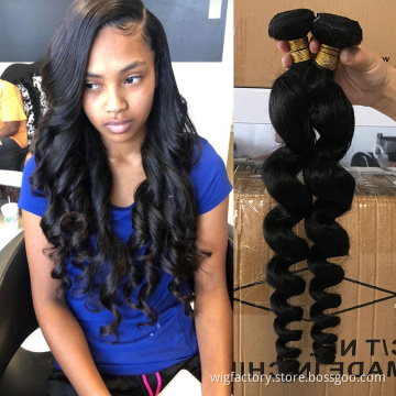 Cheap price can be restyled loose wave human hair, 100 cuticle aligned virgin loose wave hair, human brazillian hair bundles